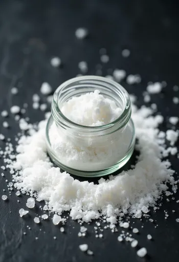 Askorbinsyre pulver i lille skål med træske