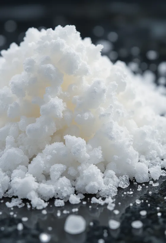 Hvidt krystalsukker i skål, med grydeske