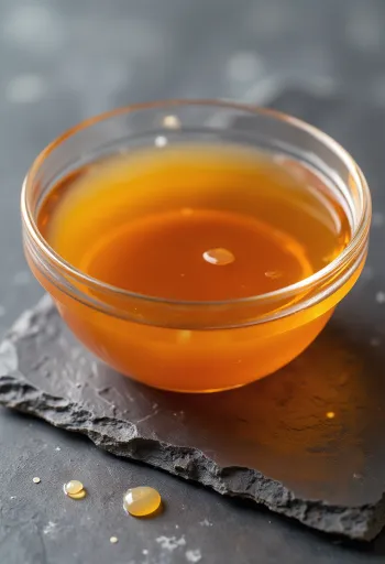 Fiskesauce i en keramikskål, omgivet af øjenløse fiskefileter, havsalt og gæringskar