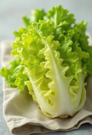 Frisk frisésalat med krøllede grønne og gule blade