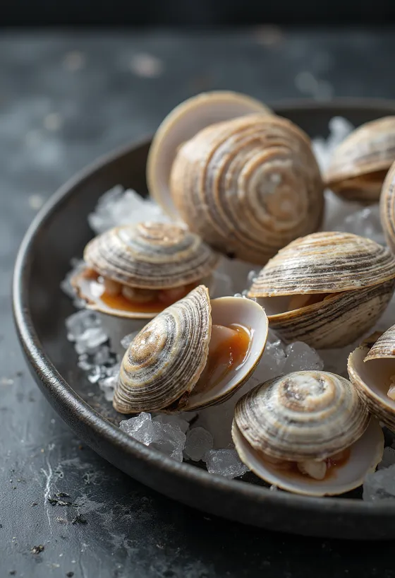 Friske Cherrystone muslinger