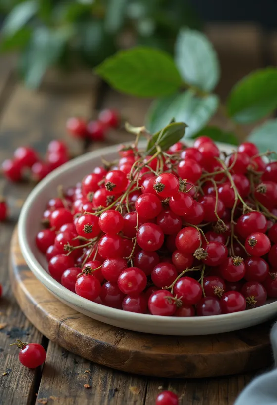 Druehyldbær, livlig rød farve og let skinnende overflade