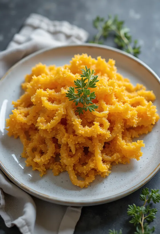 Tørret irsk mos (carrageentang) med varierede farvenuancer.
