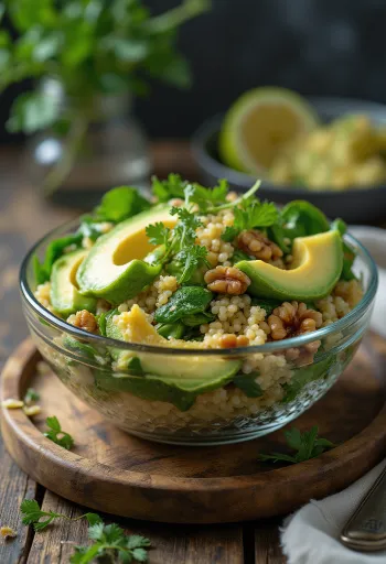 Lime quinoa Buddha bowl med spinat