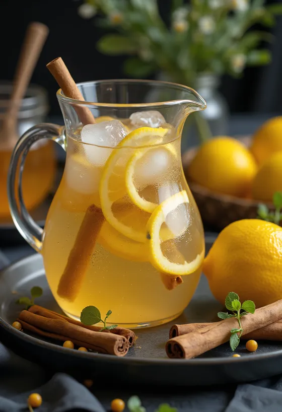 Honning-citron cider serveret