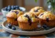 BBQ grillede blåbærmuffins serveret