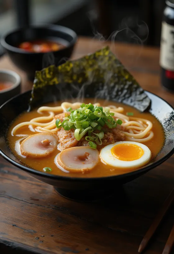 Chashu ramen serveret