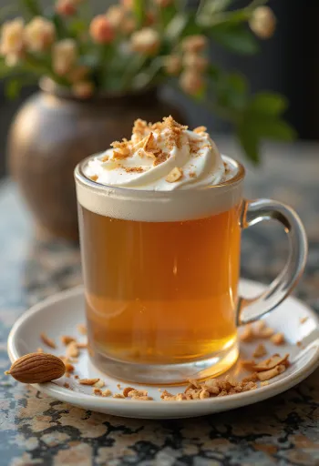 Honning-mandel cider i glas