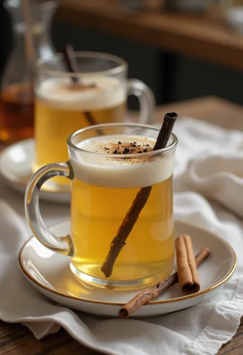 Honning-vanilje cider i glas