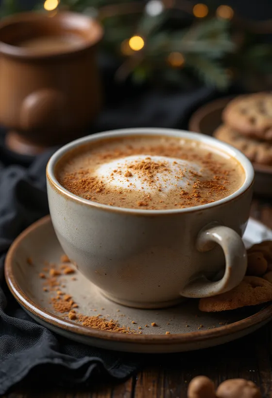 Honningkage latte frisk serveret