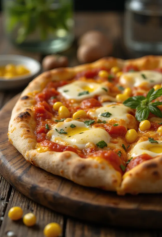Pizza al Mais med majs og ost