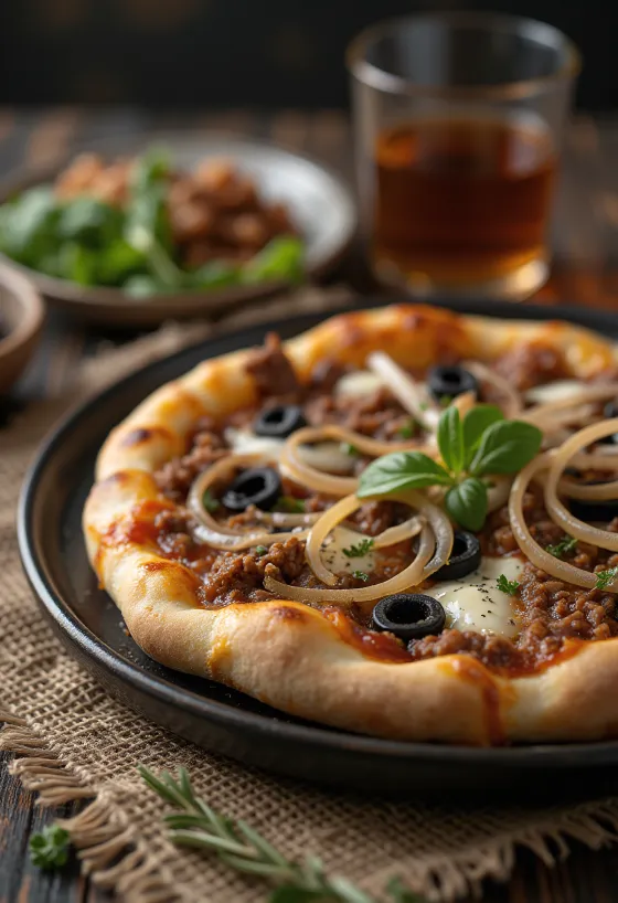 Pizza Libyenne serveret