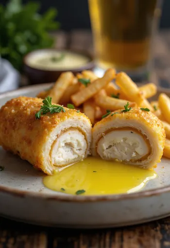 Chicken Kiev stegt gyldenbrun
