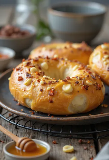 Friskbagt chili-hvid chokolade bagel