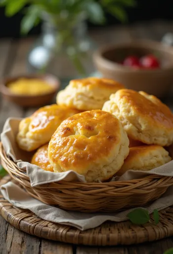 Pogácsa med valnødde- og birkesfyld, bagt gyldenbrun