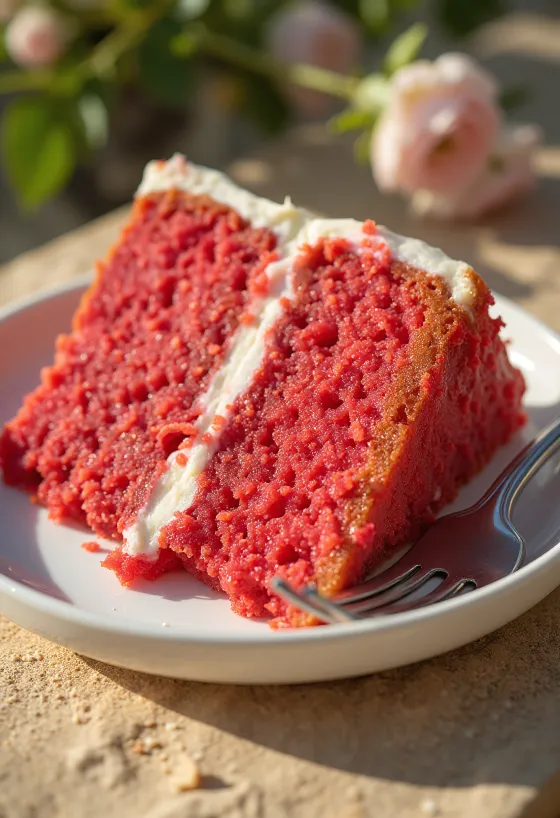 Red velvet kage med cremede lag