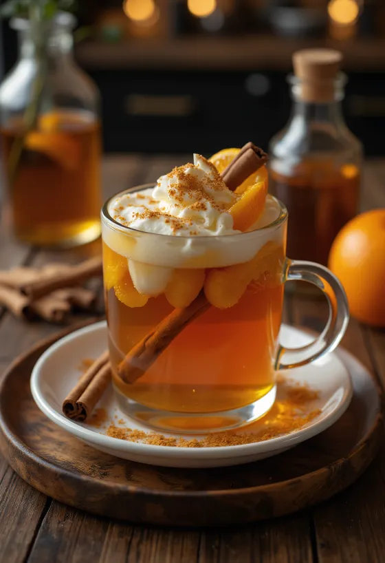 Appelsin-kanel cider i glas