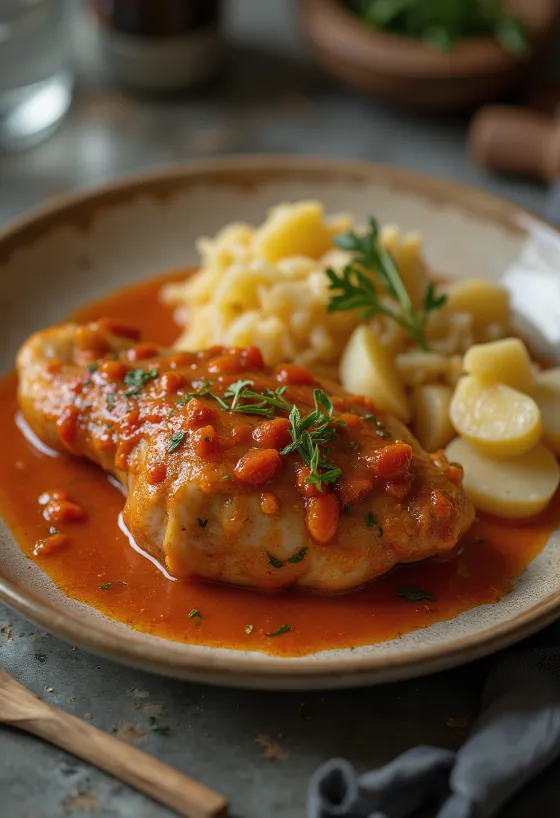 Gåsegryde serveret