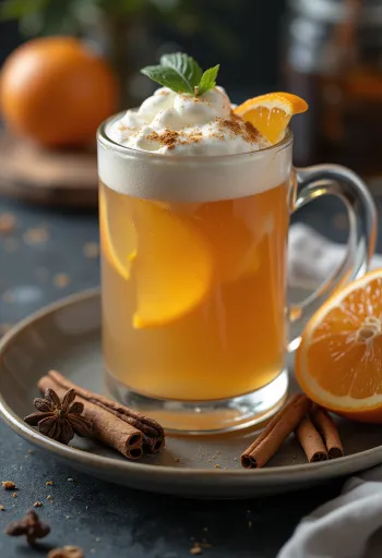 Punsch-cider serveret i glas