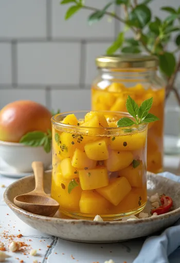 Achar indisk pickle i glas