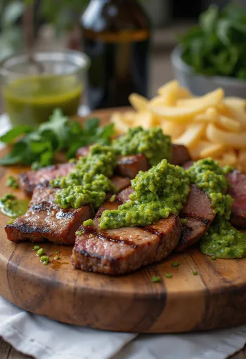 Churrasco steak serveret