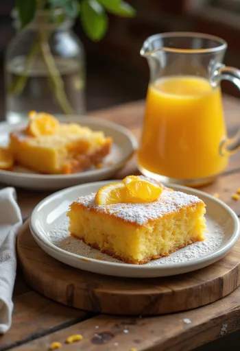 Honning-appelsinsnitter serveret