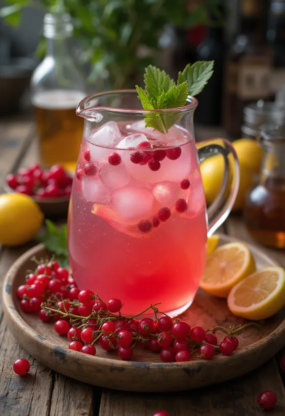 Ribs limonade i glas