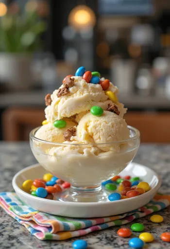 M&M’s ice cream serveret