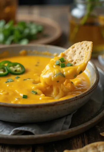 Jalapeño ostesauce serveret