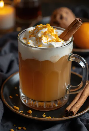 Rom og kanel cider serveret i glas