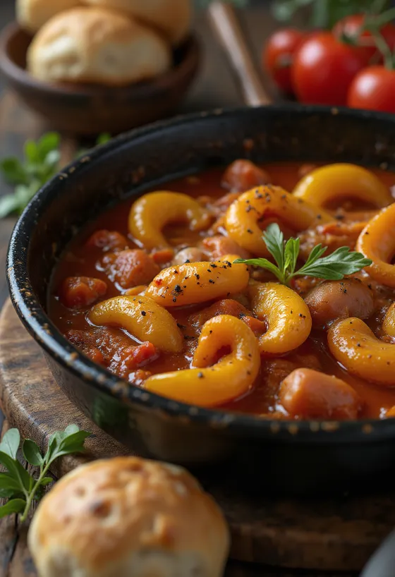 Callos med hvidløg, en rig, krydret svinekødsret
