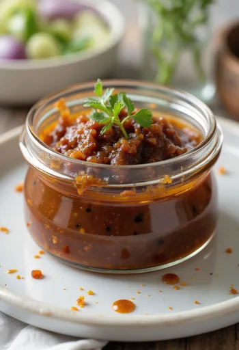 Jerk-sauce serveret med grillet kylling og grøntsager