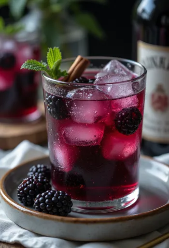 Glas med brombær-honning cider