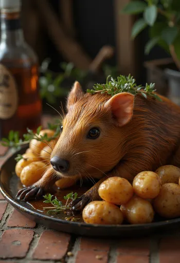 Cuy, traditionel sydamerikansk ret serveret