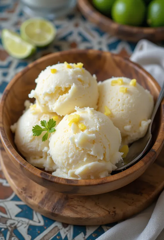 Kokos-ananas is serveret