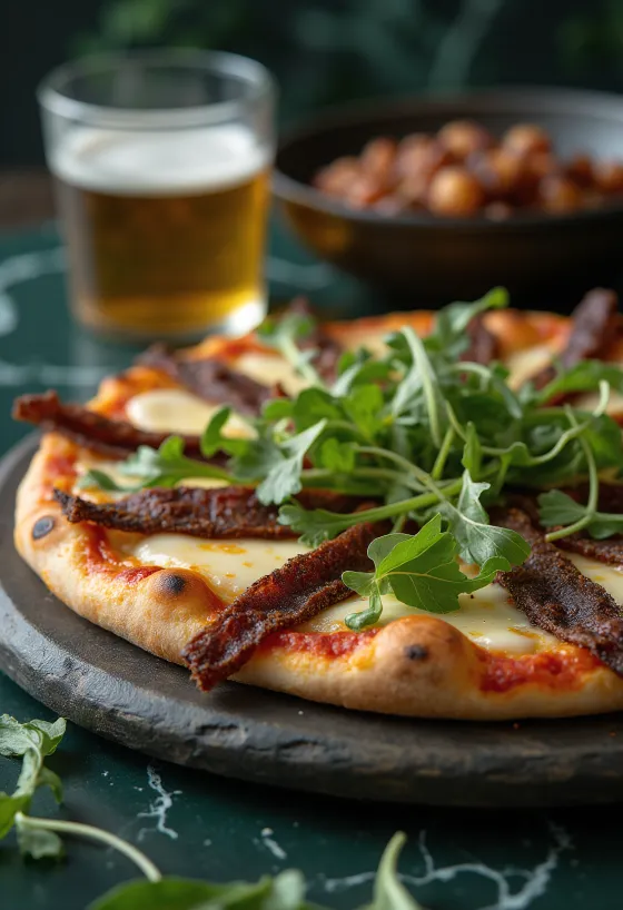 Pizza Sudafricana serveret