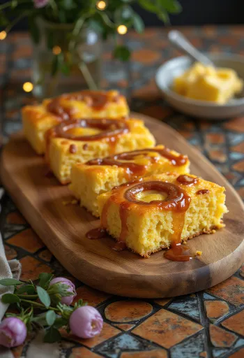 BBQ majsbrød serveret