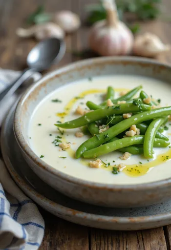 Bisque med hvidløg, rig cremet suppe