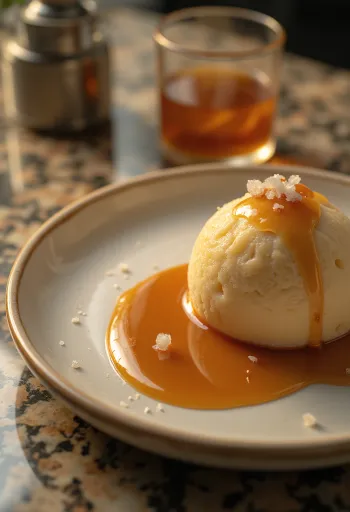 Karamelparfait anrettet