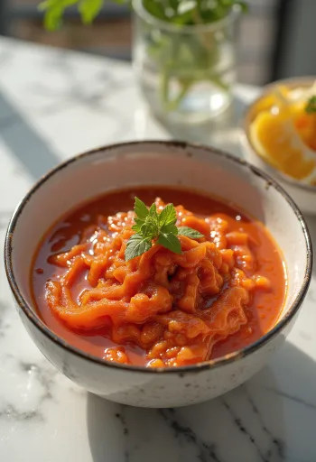 Gochujang-sauce serveret i en skål