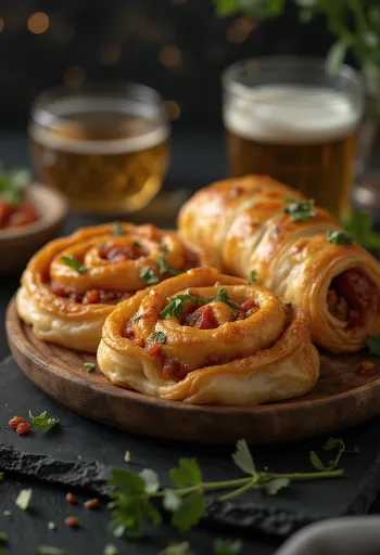 Chili kød burek i sprød filodej