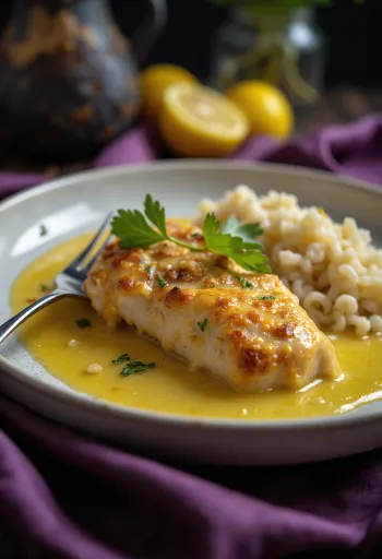 Citronkylling serveret med friske citronskiver og krydderurter.