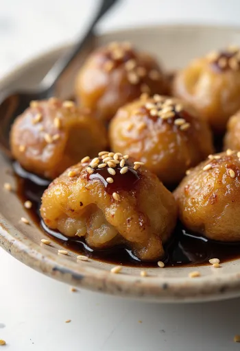 Luqaimat serveret på et fad