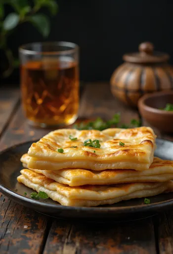 M’smen marokkansk foldet brød friskbagt