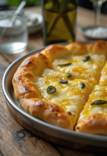 Pizza all’Olio med ekstra jomfruolivenolie og friske krydderurter