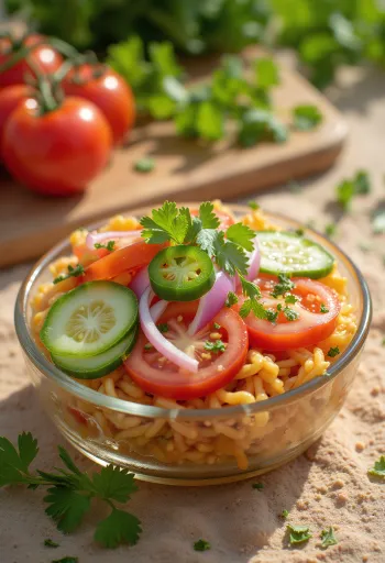 Tashkent salat med chili og friske grøntsager