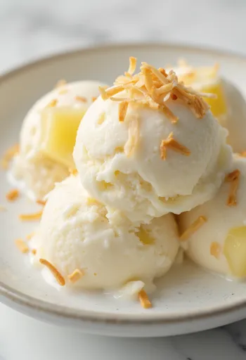 Alkoholfri pina colada is serveret