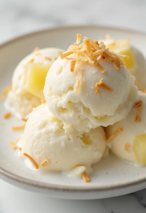 Alkoholfri pina colada is serveret