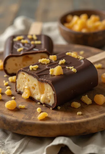 Magnum Honeycomb is serveret med chokoladeovertræk og honningknas