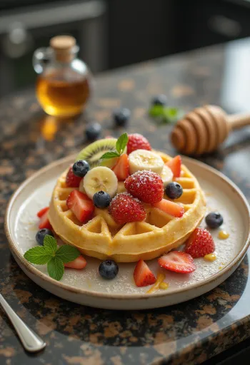 Frugt Vaffelskål serveret